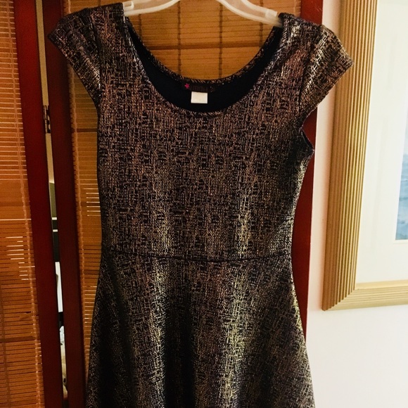 Myth Medium Navy and Gold Skater Dress - Picture 8 of 8